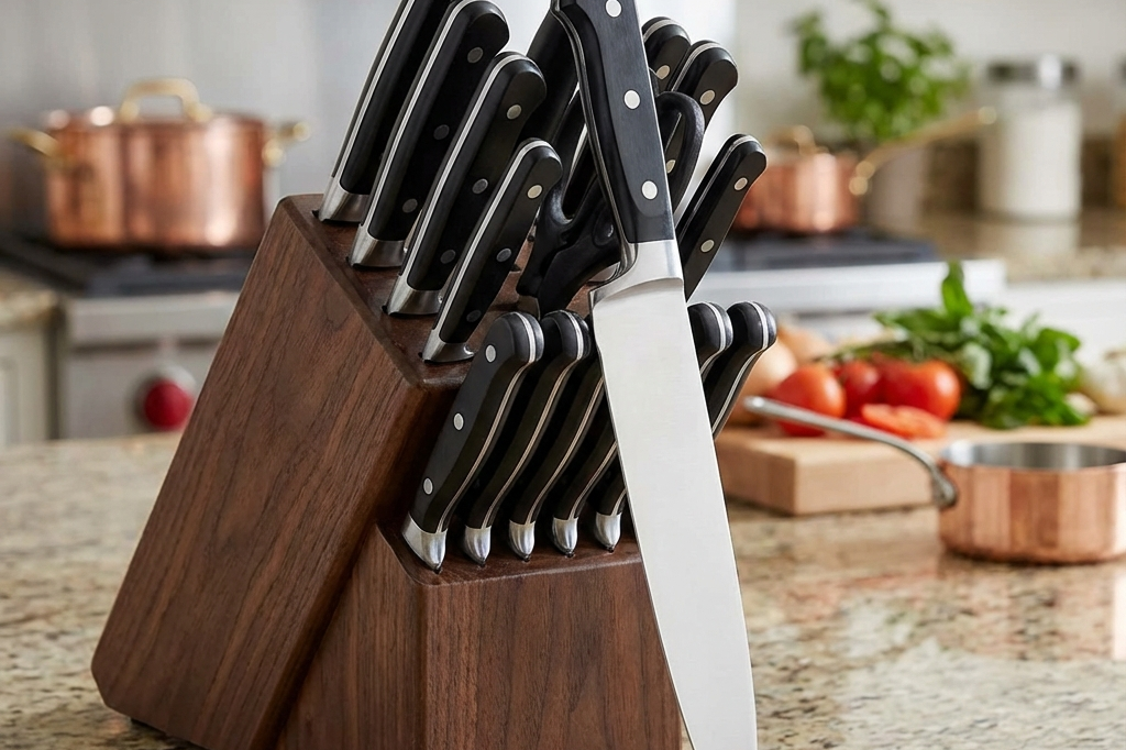 Stainless Steel Knife Set - 15 Pieces
